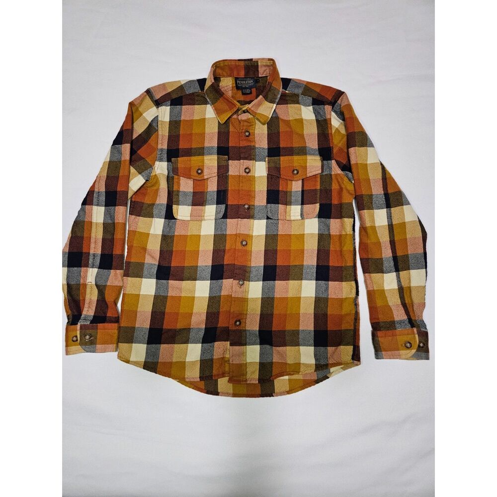 Pendleton Merino Wool Flannel Shirt, Plaid Fall Colors